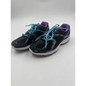 Ryka Sneakers Womens Size 6W Black Purple Teal Blue Style Devotion